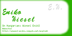 eniko wiesel business card